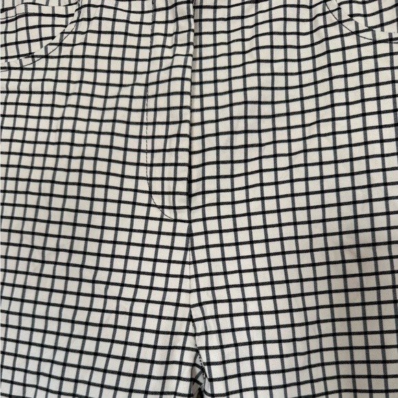 Zara White & Black Checkered Pants size large - Picture 6 of 7